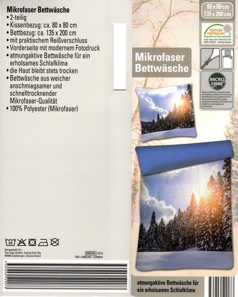 Bettwäsche Winterwald - 135 x 200 cm